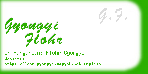 gyongyi flohr business card